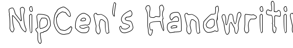 NipCen's Handwriting font preview